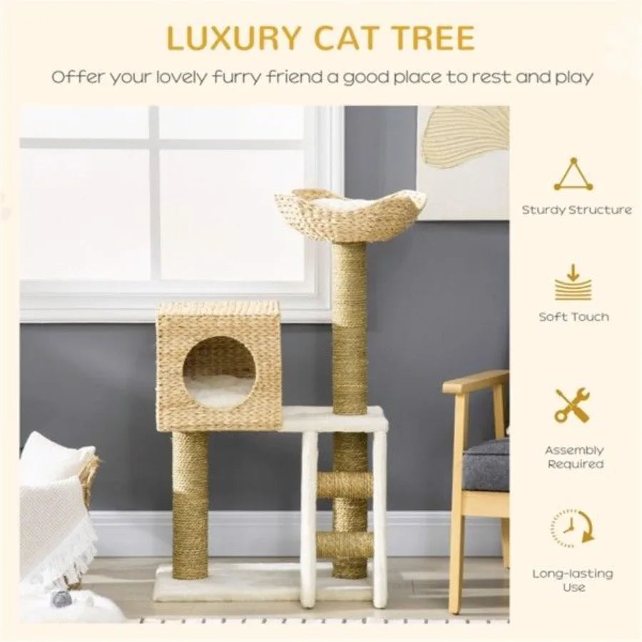 Luxury Cat Tree with Interactive Toys for Playful Kittens