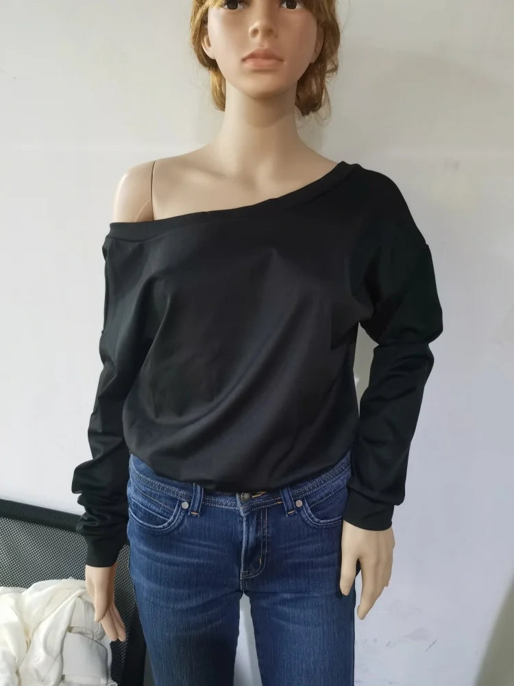 SURE XIAO STORY Autumn Long Sleeve Back Button Pullover