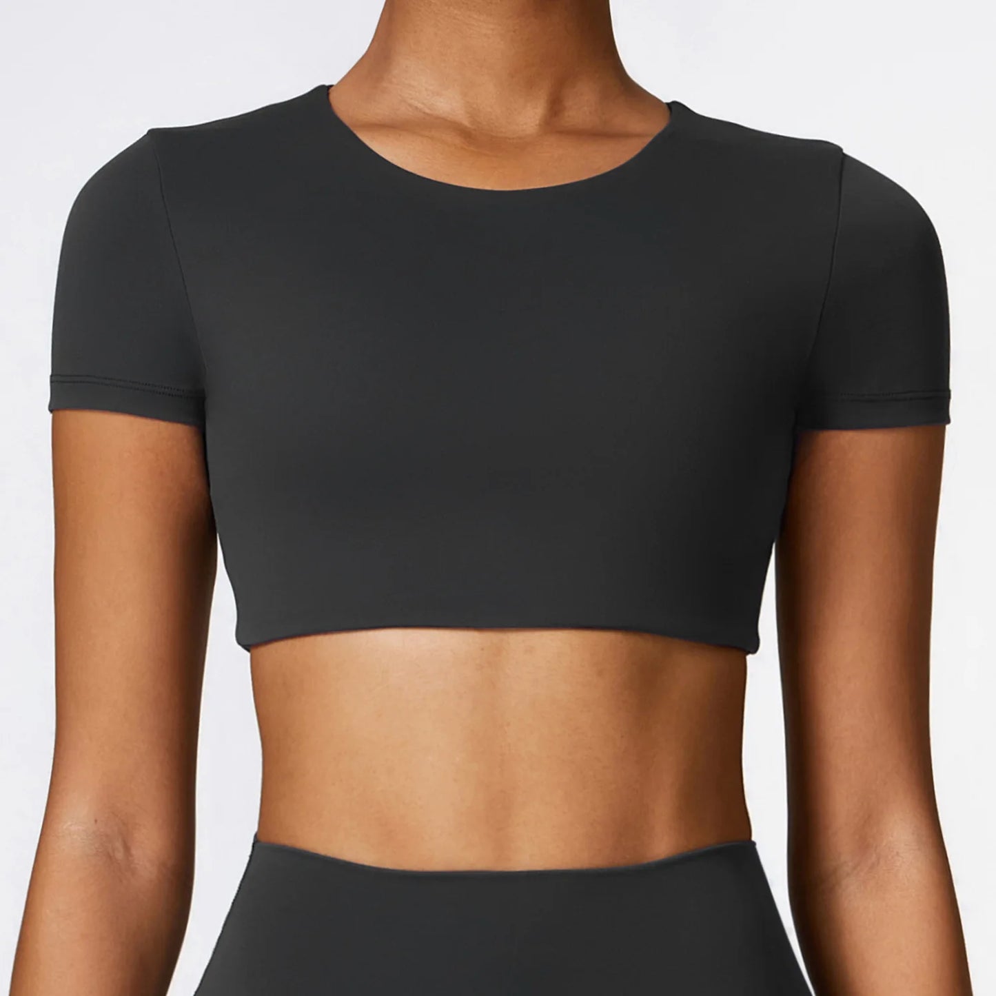 Hearuisavy Women Quick Dry Yoga Crop Top Sports Shirt