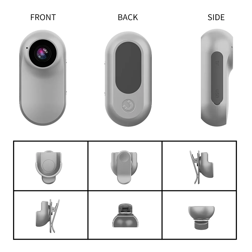 Action Mini Camera With Magnetic Attraction For Sports Recording