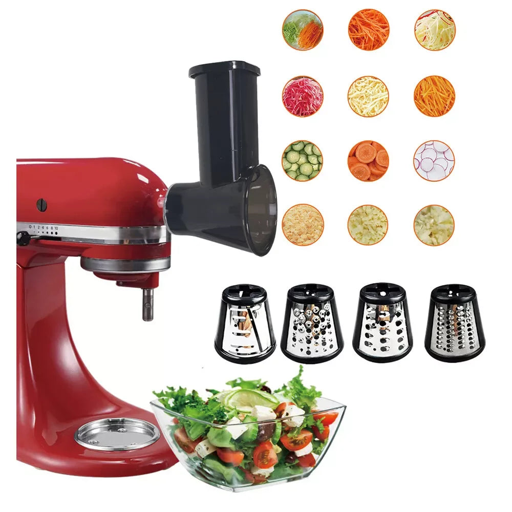 Cheese Grater and Vegetable Chopper Attachments for KitchenAid Mixer