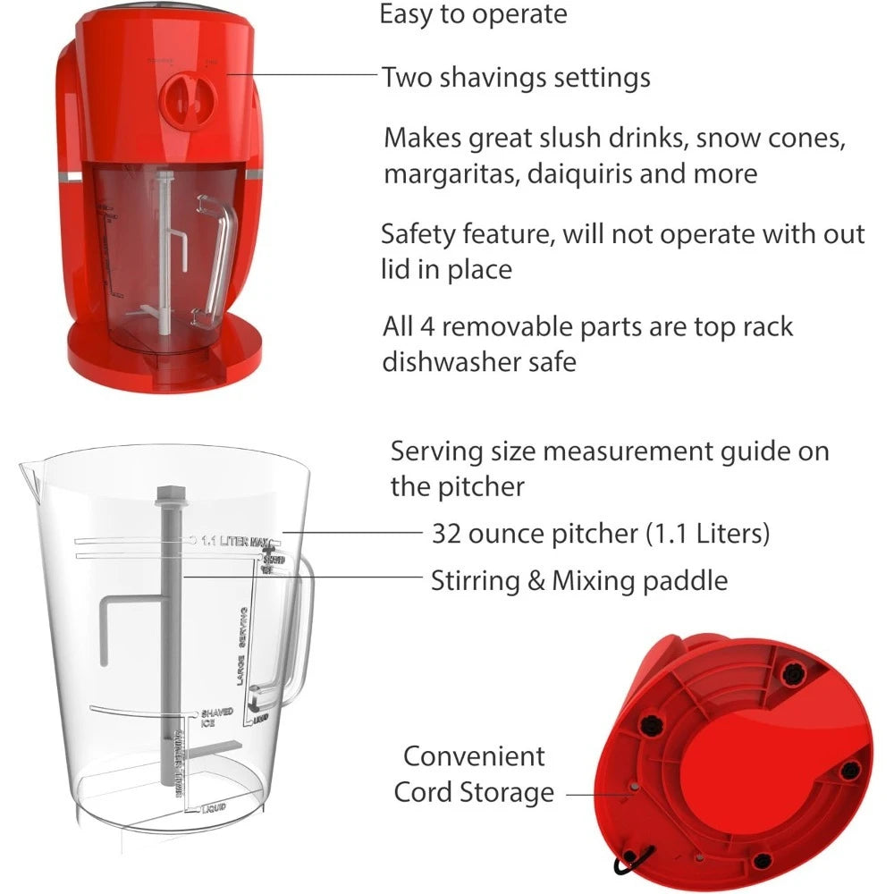 PEISIC Frozen Drink Maker Mixer And Ice Crusher Shaver