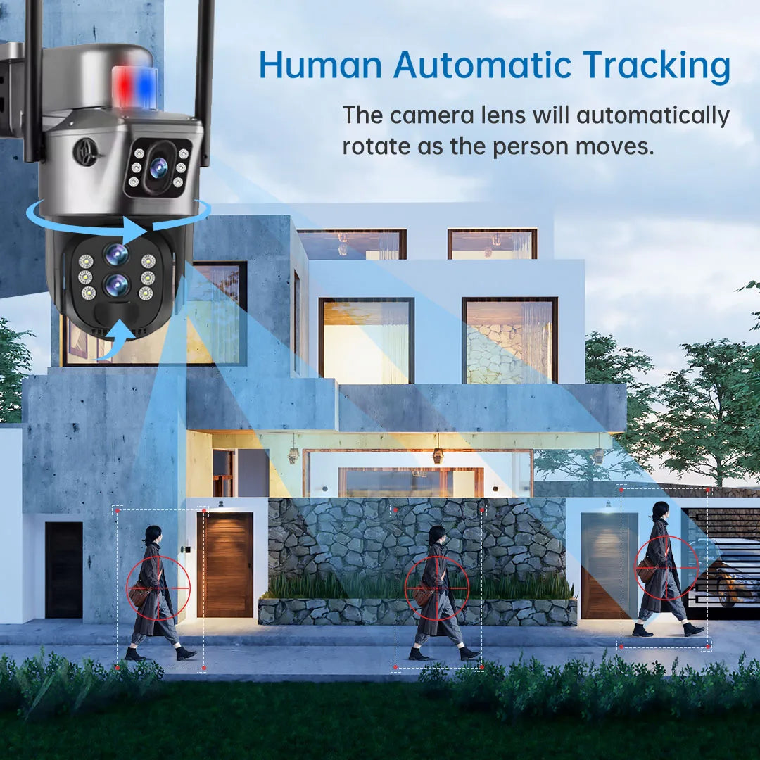 Solar Outdoor Surveillance Camera with 10X Digital Zoom and 4G