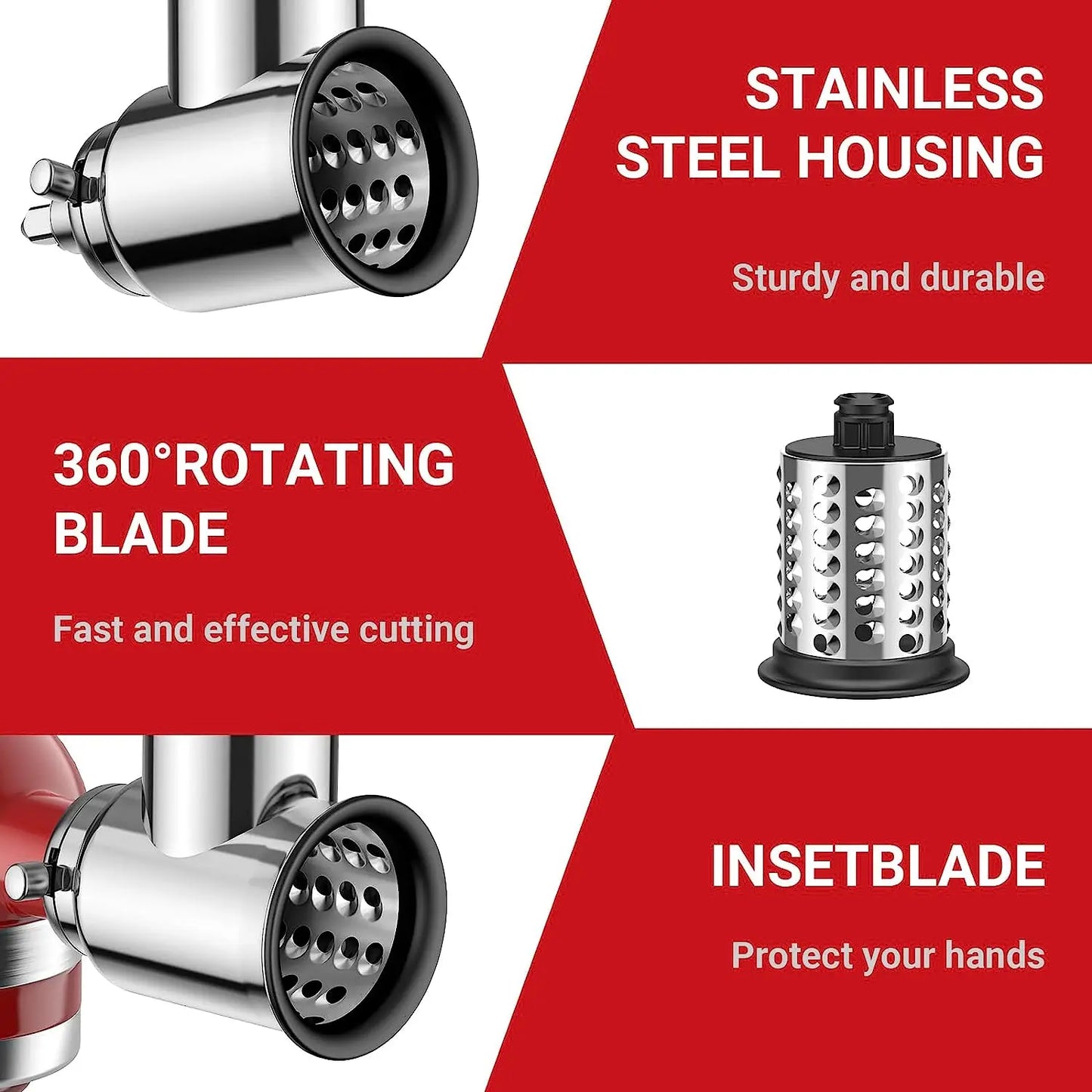 COFUN Slicer Shredder Attachment for KitchenAid Mixers