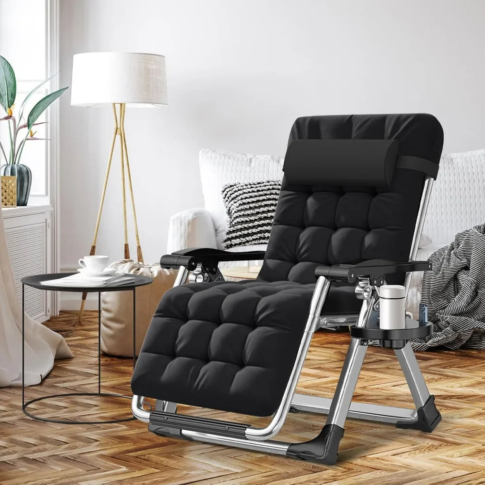 Zero Gravity Outdoor Lounge Chair Pair With Cushions