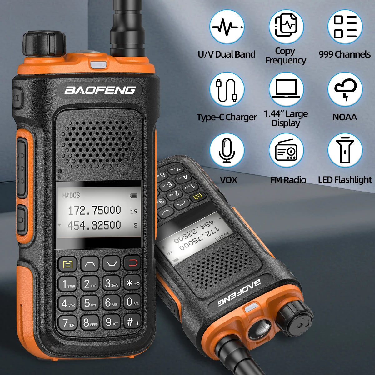 BAOFENG Long Range Walkie Talkie Dual Band Ham Radio Set
