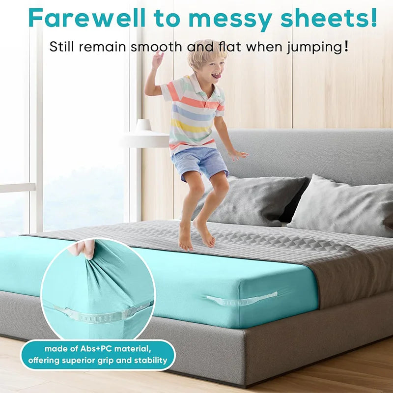 Invisible Bed Sheet Clip Set for Secure Bed Covering