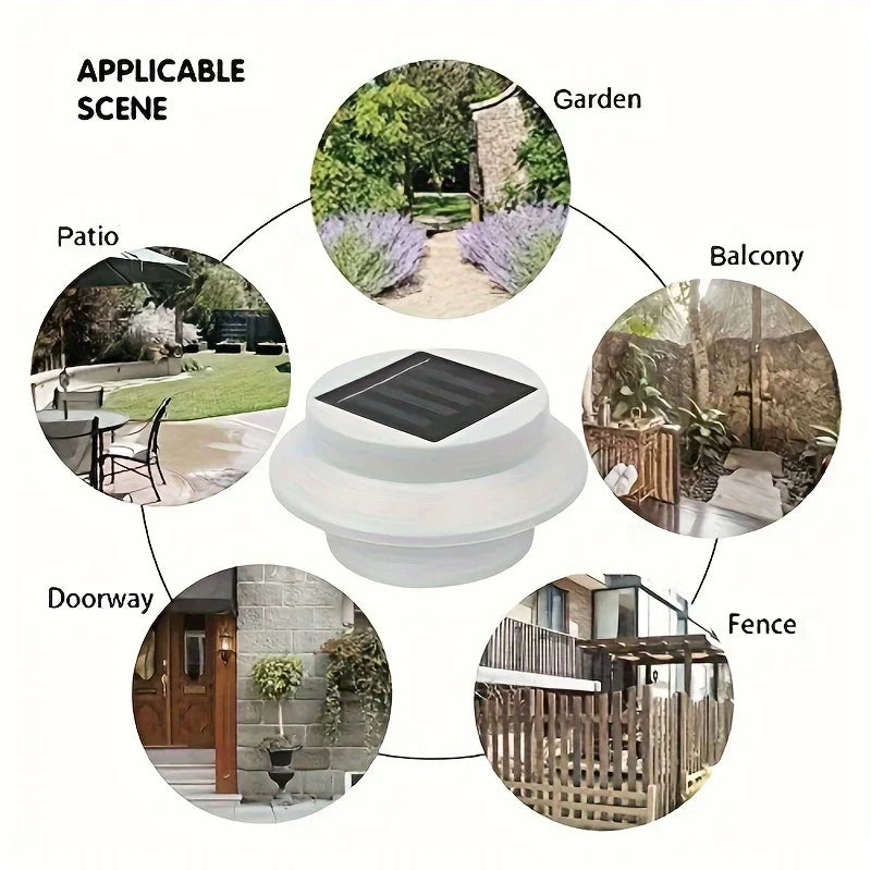 XIWANGFIRE Solar Gutter Lights for Porch Pathway Garden Lighting