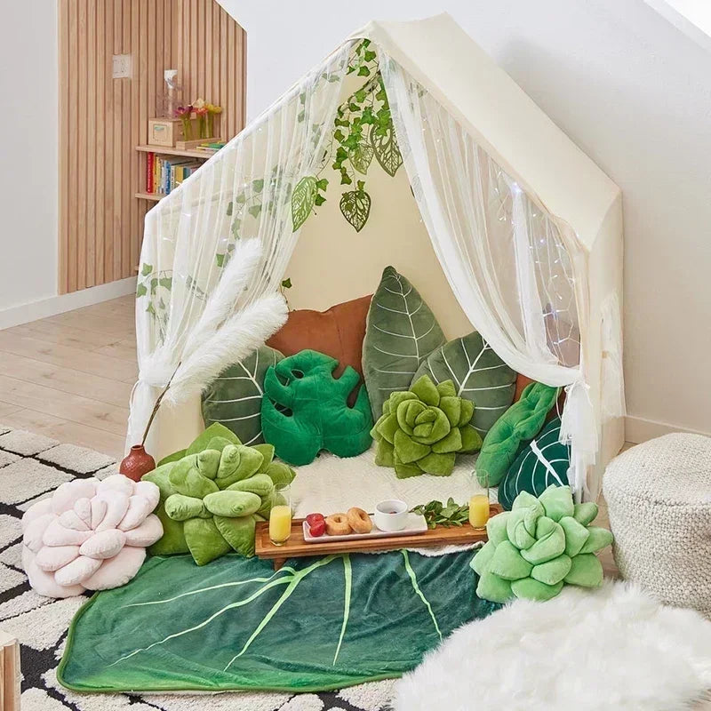 Super Soft Giant Leaf Blanket Gloriosum Plant Design Cozy Home Decor Throw for Bed and Sofa