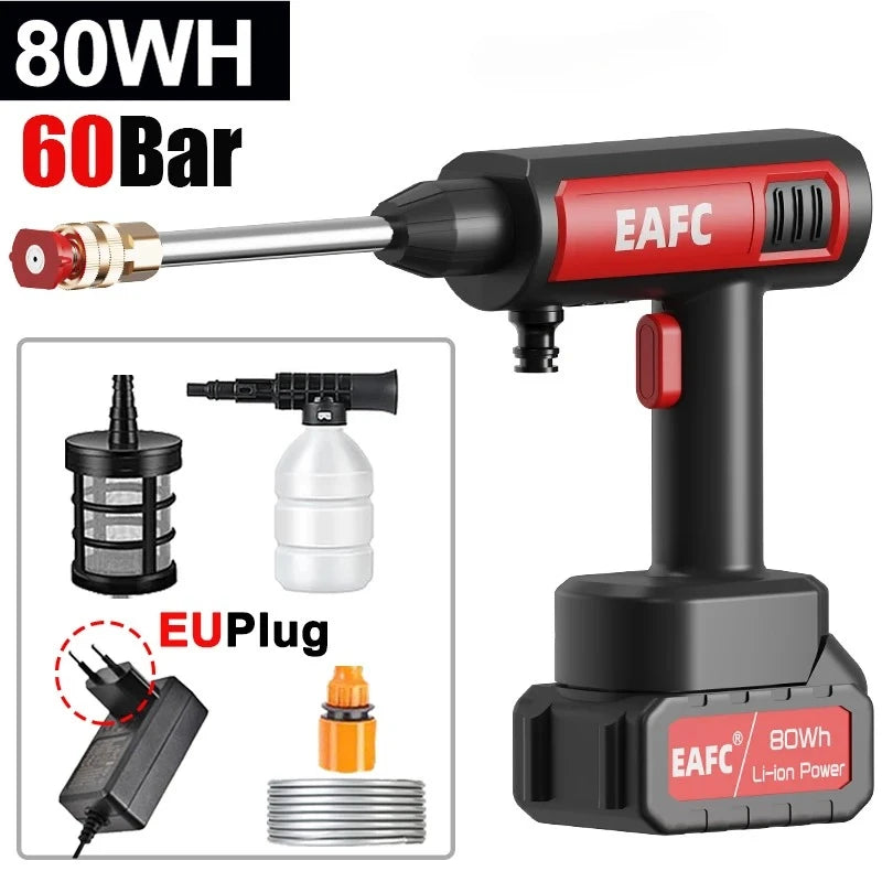 EAFC 60 Bar Electric High Pressure Washer Carwash Gun Cordless