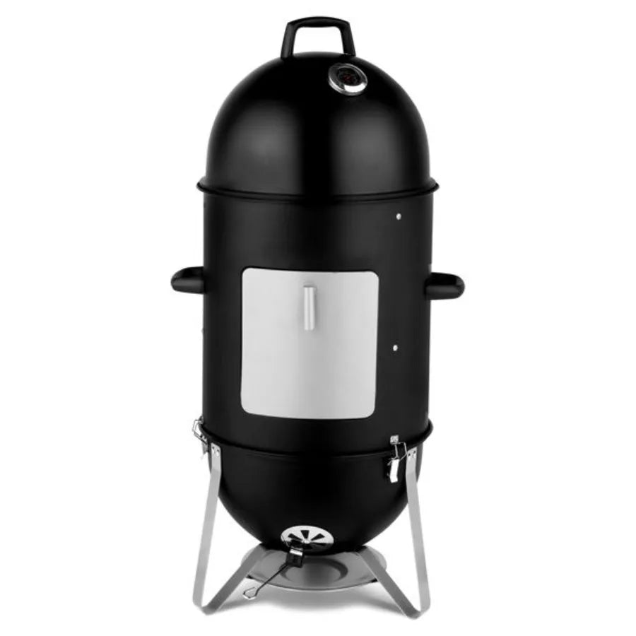 Hign Concerned Vertical Steel Charcoal Smoker Three Layer