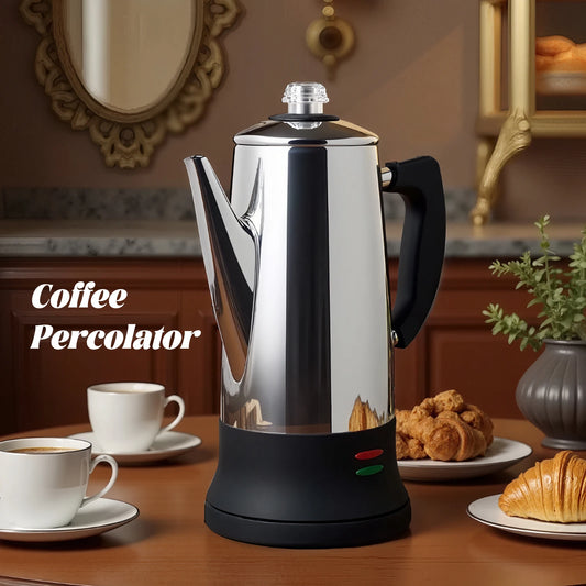 SenseMake 1.8L Percolator 12 Cup Steel Coffee Maker