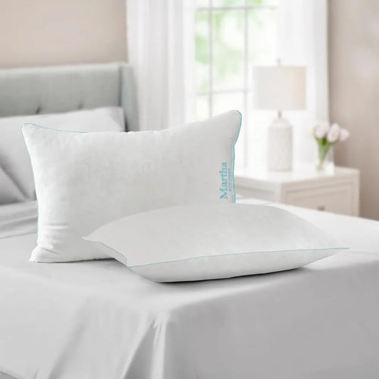 Luxurious Jacquard Woven Pillow Pair Hypoallergenic Comfort