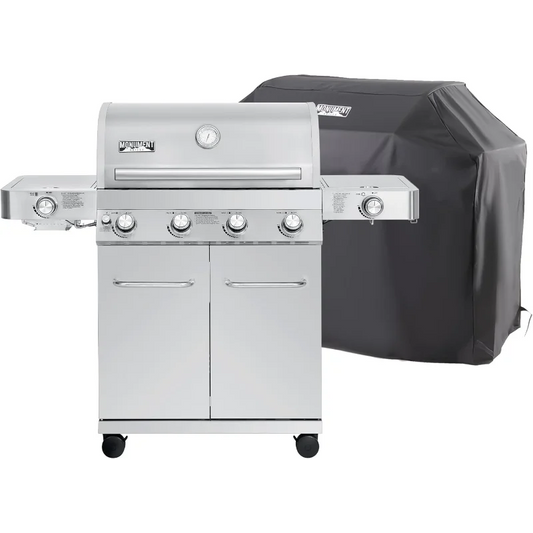 Monument Grills 4-Burner Propane Gas Grill With BBQ Cover