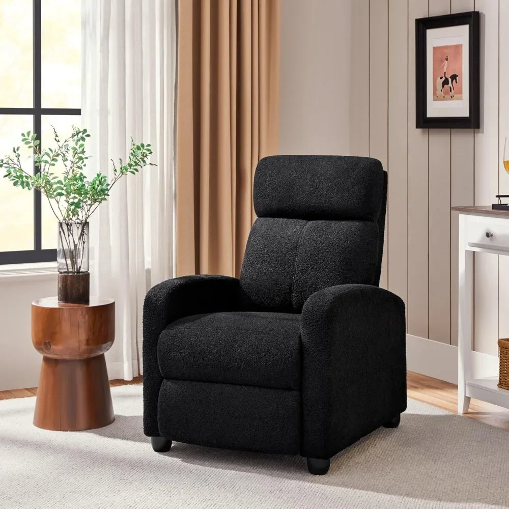 Modern Boucle Recliner Chair for Comfortable Home Theater Seating