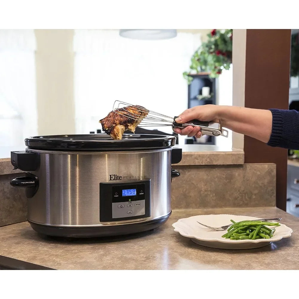 MST-900VXD 8.5 Quart Stainless Steel Programmable Slow Cooker With Locking Lid