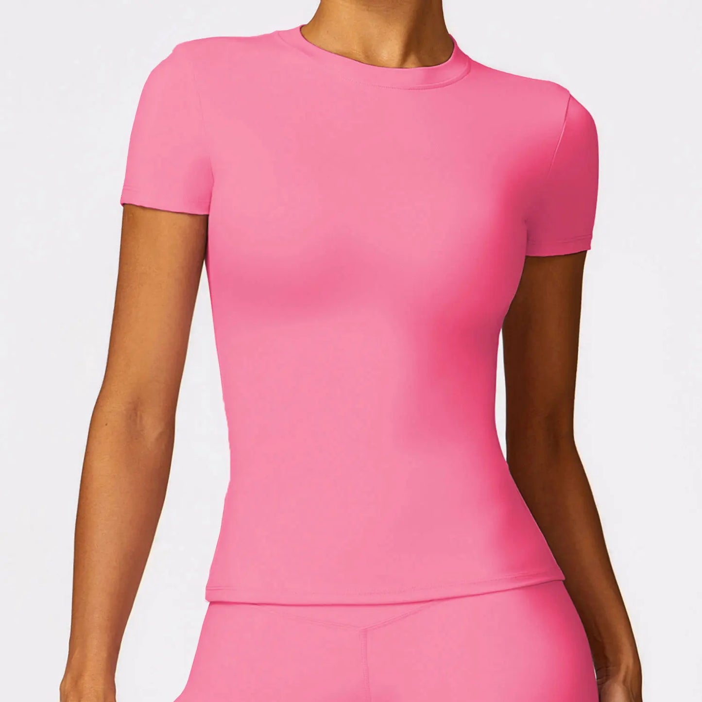 NCLAGEN Short Sleeve Women Running T Shirt Breathable Gym Top