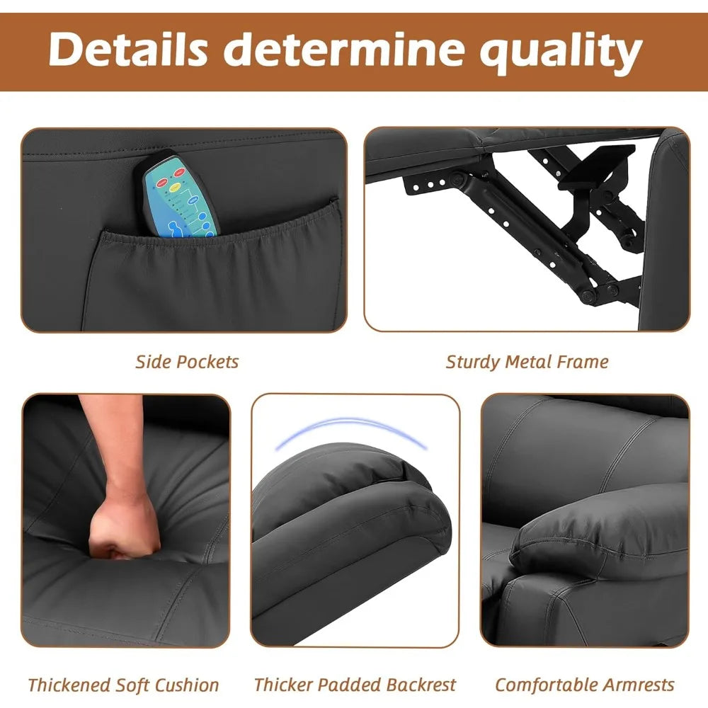 Recliner Chair with Massage and Heat Function for Relaxation