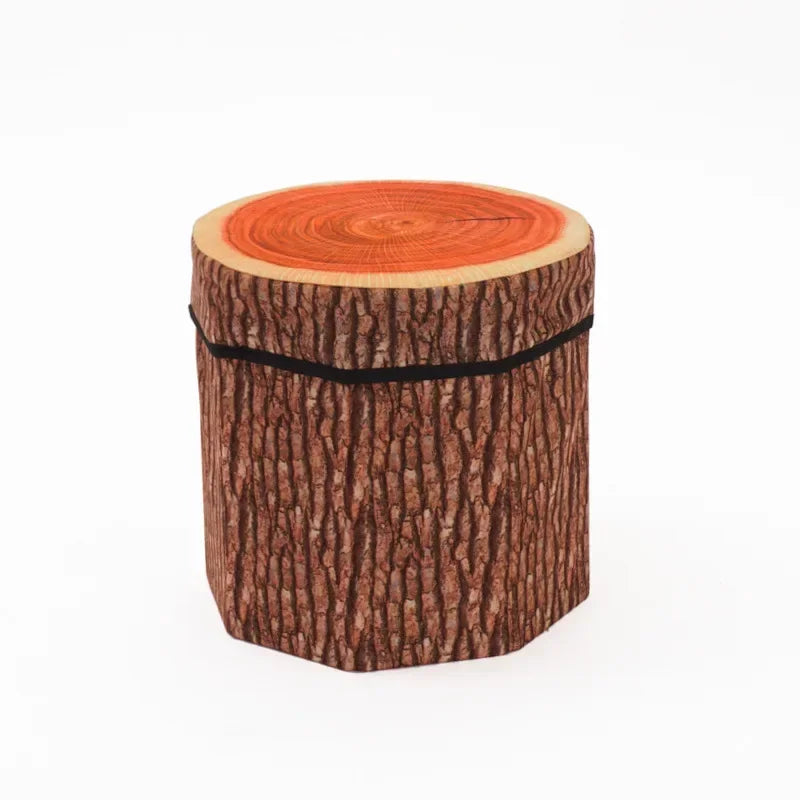 Choice Tree Stump Storage Ottoman Folding Stool With Lid
