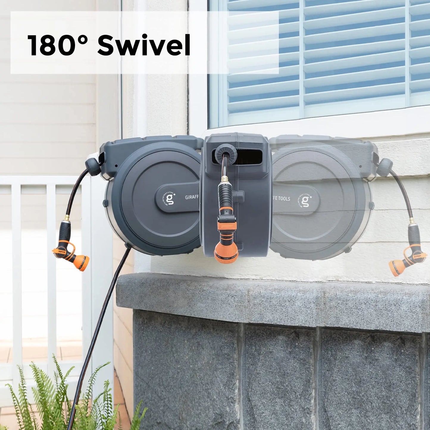 Giraffe Tools AW40 Retractable Hose Reel Wall Mounted