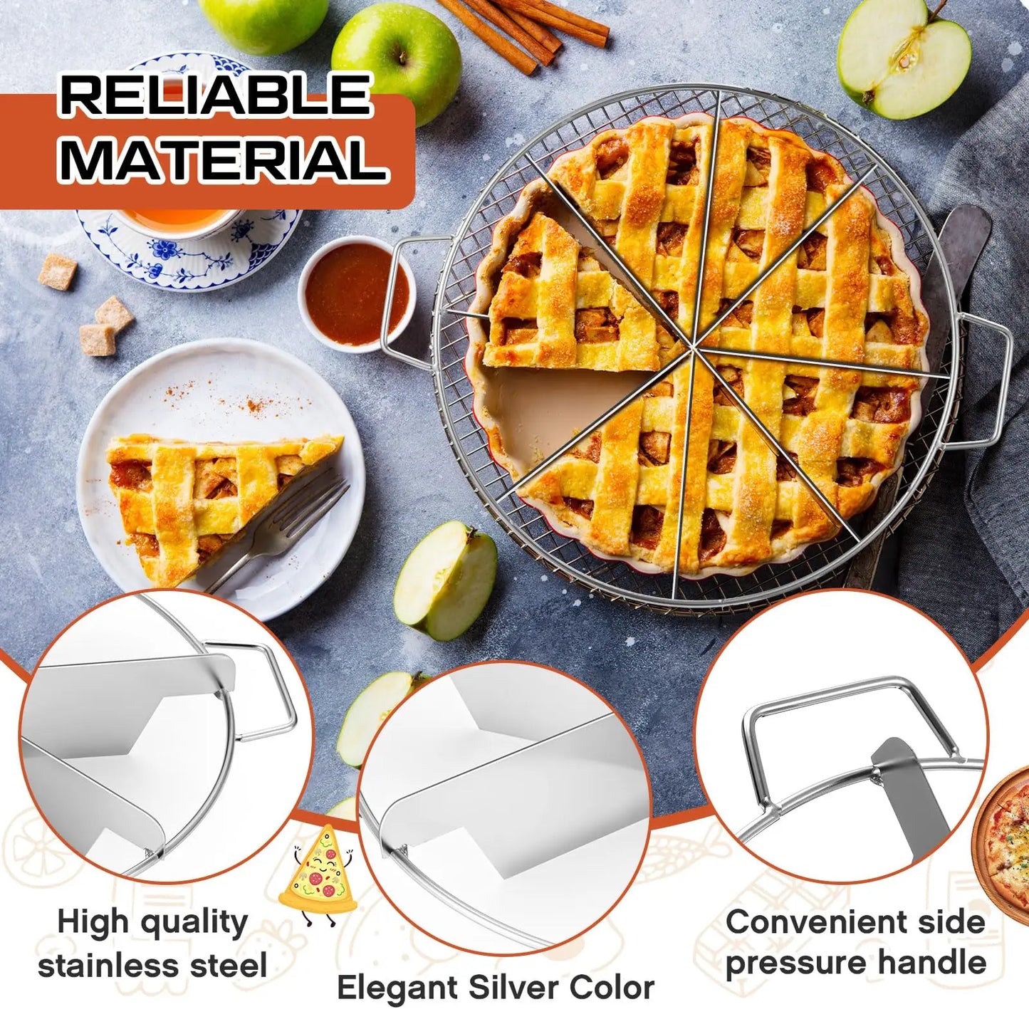 Feature Stainless Steel Cake Cutter Pastry Portion Marker