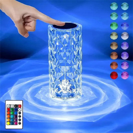 Crystal Touch Projection Lamp for Romantic Home Atmosphere Decor