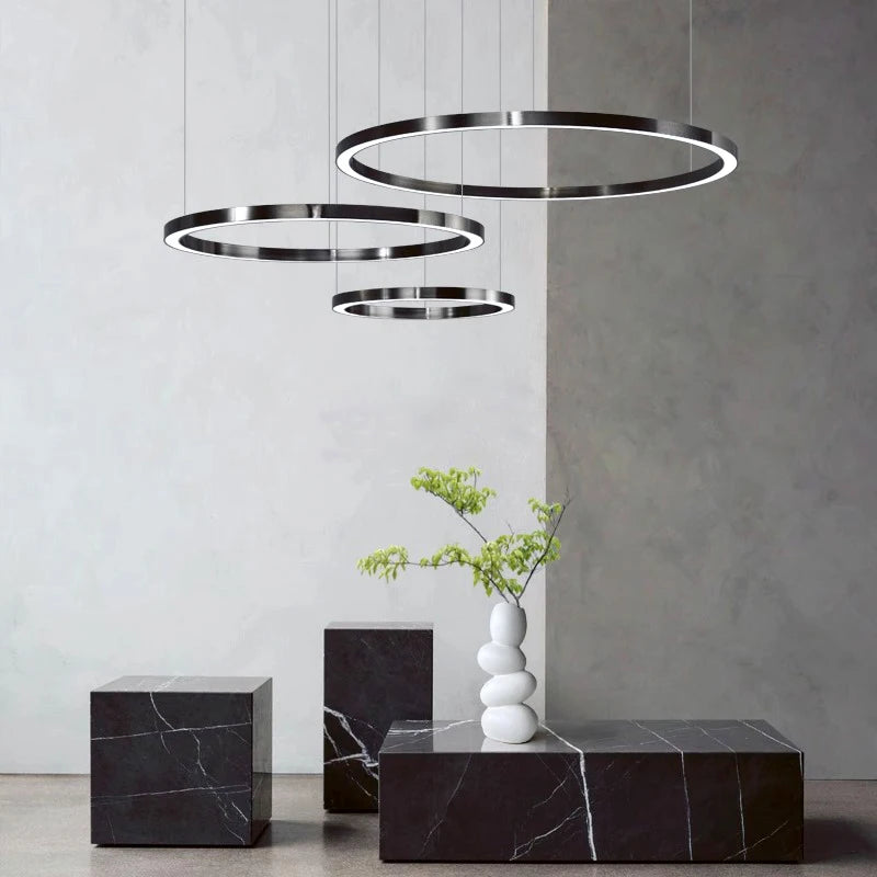 Modern Home Decor Ring LED Pendant Light for Living Room and Dining Room Chandeliers Indoor Lighting