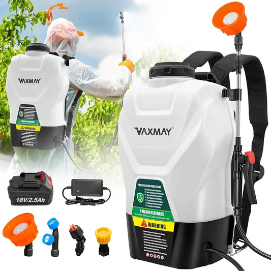 Backpack Sprayer 4 Gallon Battery Powered Garden Sprayer VaxMay Electric Sprayer Compatible with Makita 18V Battery