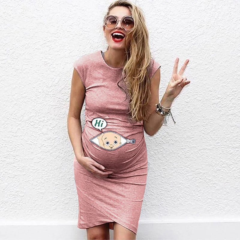 Cute Casual Maternity Dress for Expecting Mothers