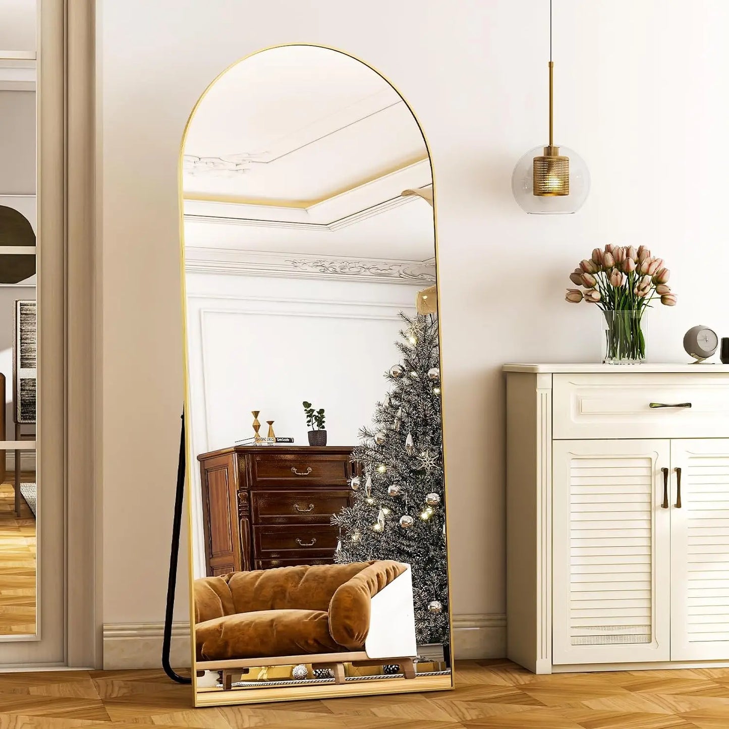 HARRITPURE Mirror With Aluminum Alloy Frame For Living Room