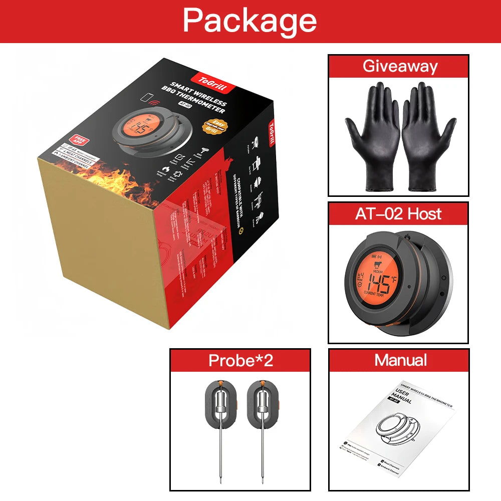 WENMEICE Wireless Meat Thermometer for BBQ and Oven Cooking
