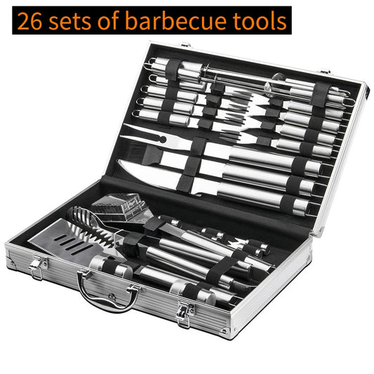 Stainless Steel BBQ Tool Set for Outdoor Grilling Enthusiasts