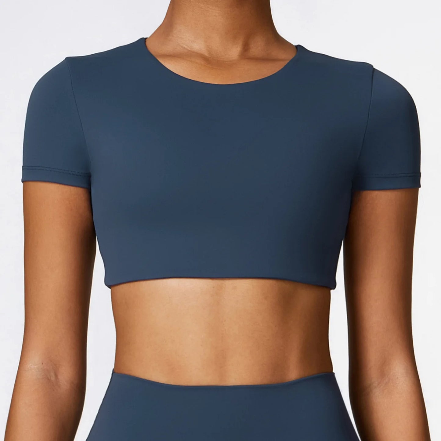 Hearuisavy Women Quick Dry Yoga Crop Top Sports Shirt