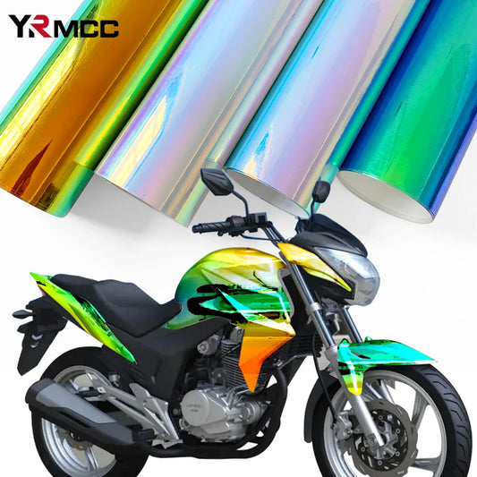 Car Wrap Film Laser Plating Auto Color Change PVC Sticker Chrome Rainbow Vinyl Air Free Bubble Motor Film