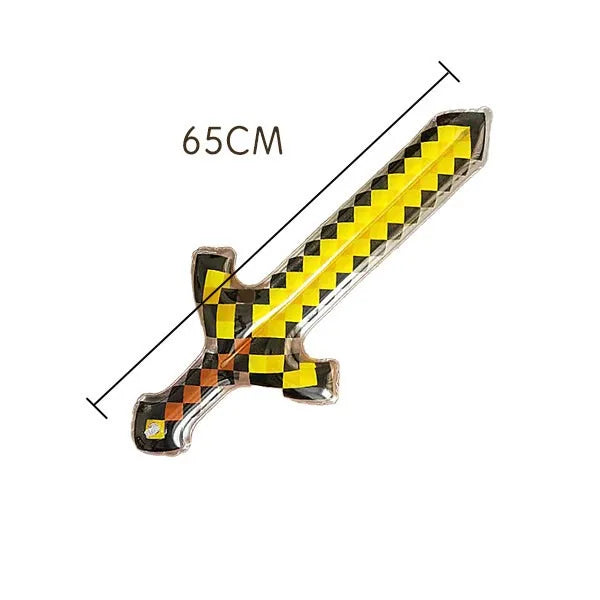 Miner Pixel Crafting Inflatable Sword Axe Party Decoration Toys