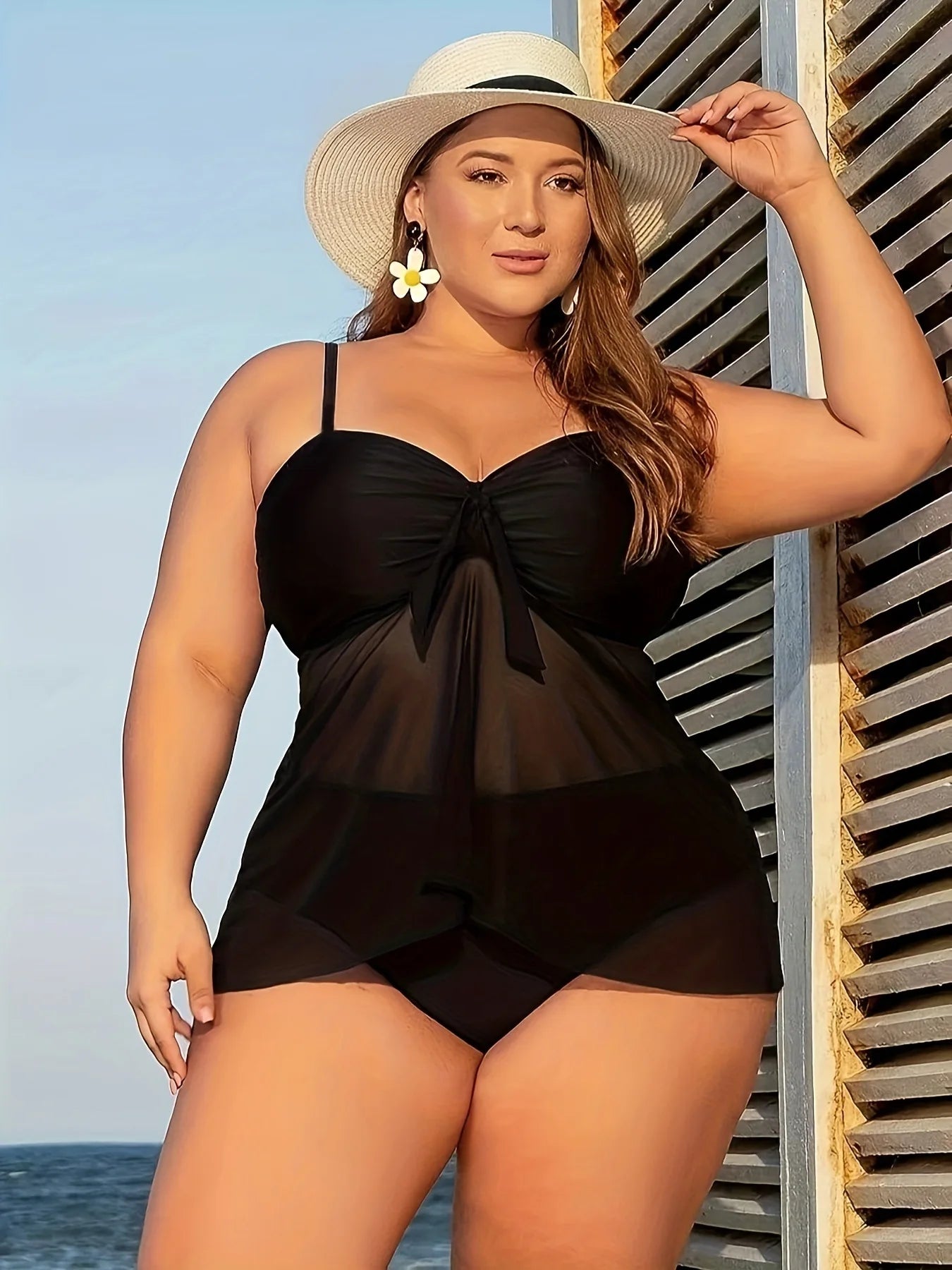 Plus Size Tie Dye Tankini Swimwear for Women