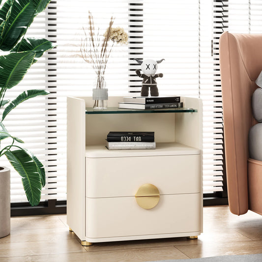 Tribesigns Nightstands 2 Drawer Modern Night Stand Storage