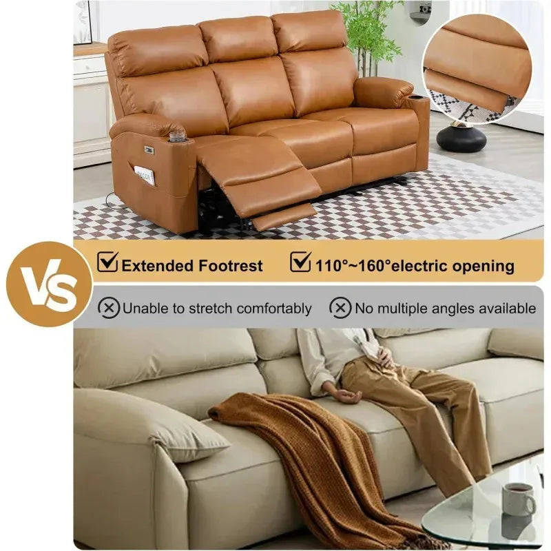 RPD4-3 Exceptionally UltraPremium Recliner PU Leather HomeTheater Sofa With FlipBack
