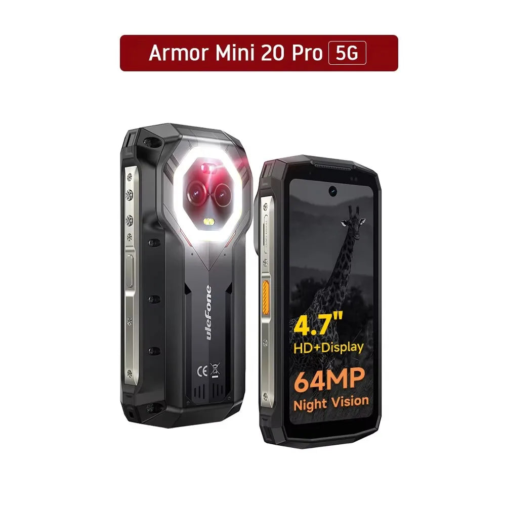 Ulefone Armor Mini 20 Pro 5G Rugged Smartphone 64MP Camera