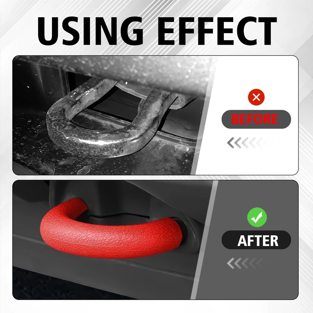 Red D-Ring Trailer Hook Covers for Ford F150 Accessories