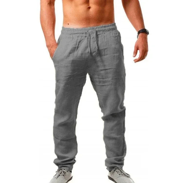 Men's Hip-Hop Wide Leg Pants with Drawstring for Summer Style