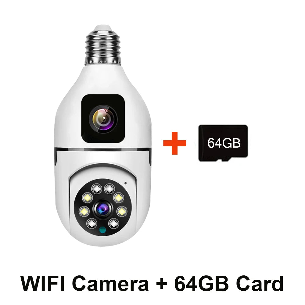 4MP Dual Lens Wifi Security Camera with Two Way Audio