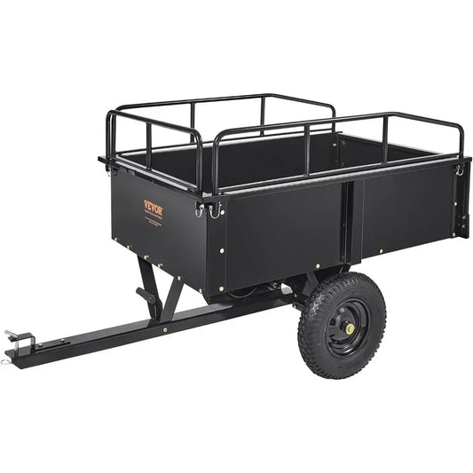 Heavy Duty ATV Trailer Dump Cart for Garden and Utility Use