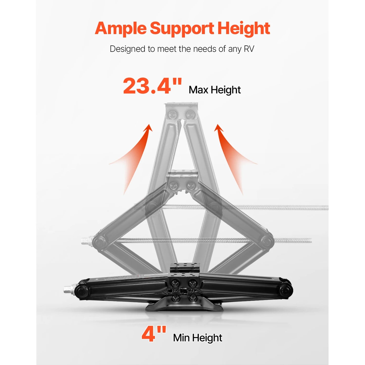 Succebuy RV Scissor Jacks Stabilizer Set Of 4 Heavy Duty