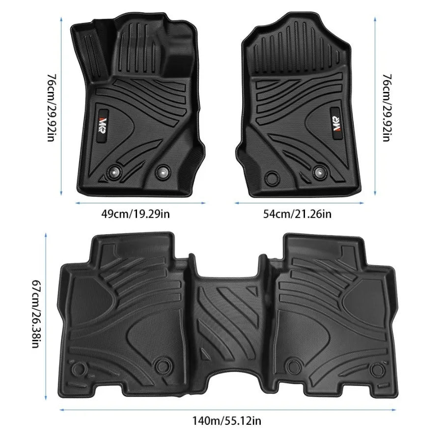 3PCS All Weather Car Floor Mats for Ford Bronco