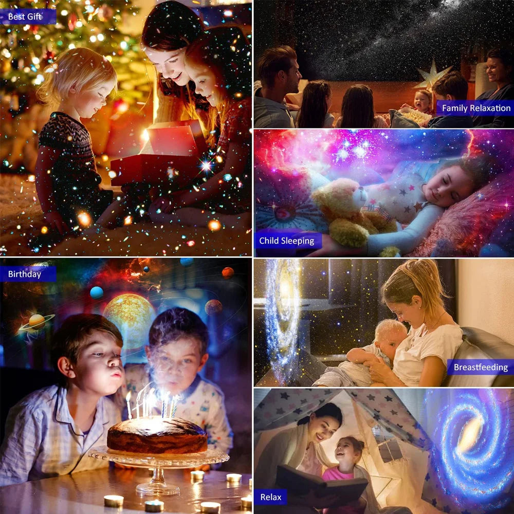 Starry Night Galaxy Projector With 360 Degree Rotation