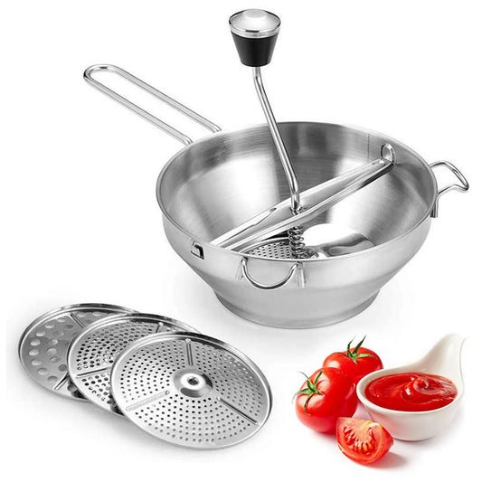 Stainless Steel Vegetable Mill for Easy Food Preparation and Straining