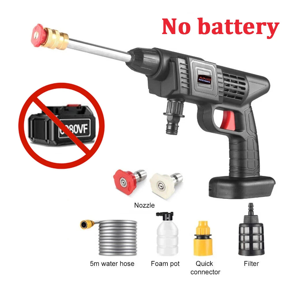 Wireless High Pressure Car Wash Water Gun for Efficient Cleaning