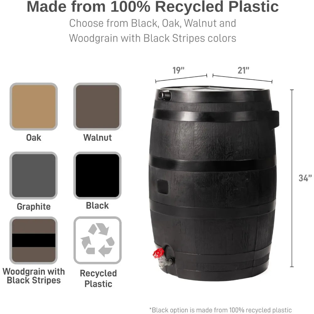 Eco-Friendly Rain Barrel for Sustainable Water Collection