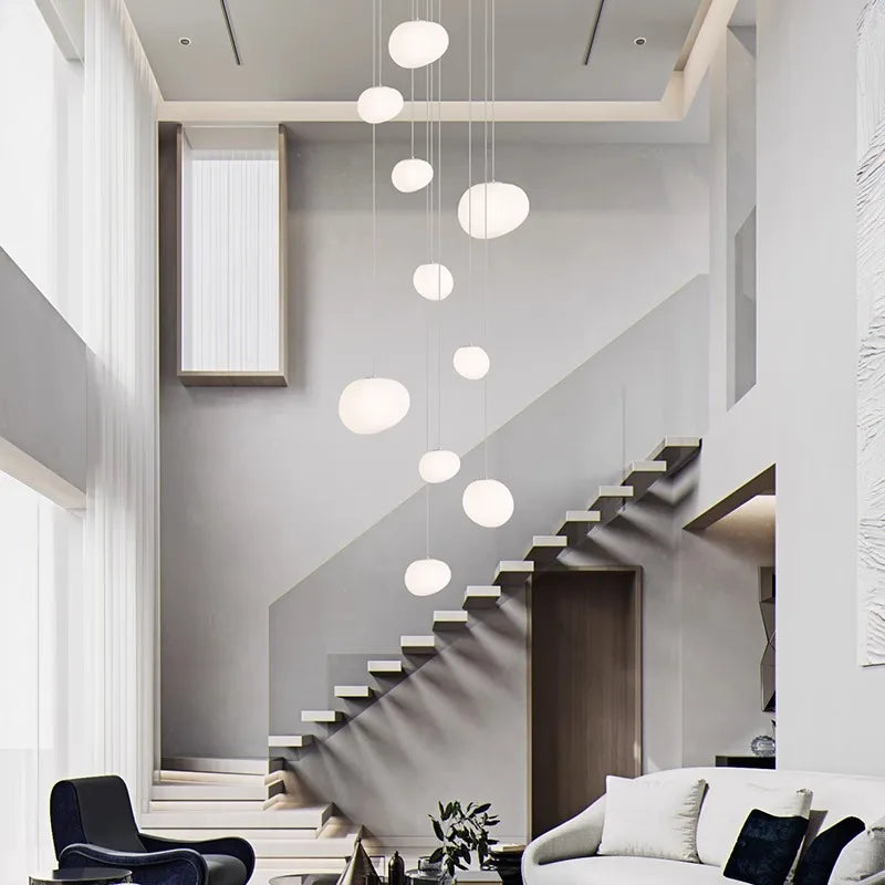 Modern Home Decor LED Pendant Lights for Living Room and Dining Room Adjustable Hanging Lamps with Remote Control